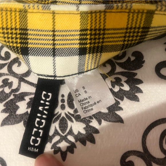 H&M Yellow and Black Plaid Mini Dress - Picture 4 of 4